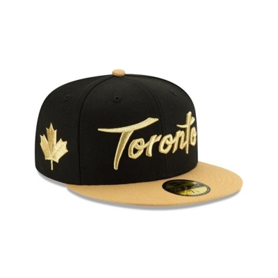 Black Toronto Raptors Hat - New Era NBA 2019 NBA Authentics City Series 59FIFTY Fitted Caps USA0856924